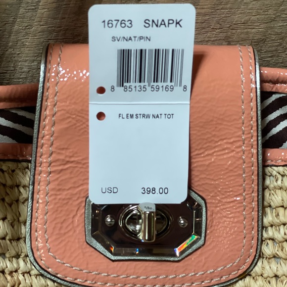 Coach NEW & AUTHENTIC Natalie Straw Tote Floral Details $398 - Picture 7 of 7